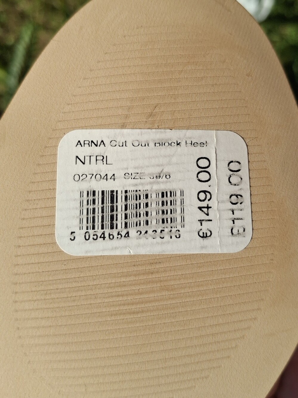 Mint Velvet Arna Natural Suede Cut Out Block Heel Round Toe Slingback Sandal 8.5 - Picture 9 of 10